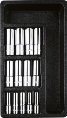 T45207 Набор длинных головок 3/8" и 1/2"  13 предметов T45207 Набор длинных головок 3/8" и 1/2"  13 предметов
