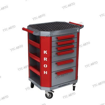 Тележка инструментальная Kronvuz ГЕФЕСТ-ТИ-6 RAL7012/3002 Тележка инструментальная Kronvuz ГЕФЕСТ-ТИ-6 RAL7012/3002