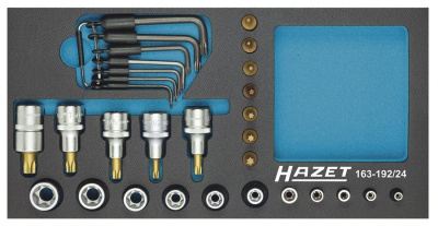 Набор головок Torx с насадками Hazet 163-192/24 Набор головок Torx с насадками Hazet 163-192/24