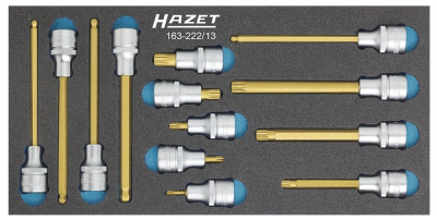 Набор головок с насадками Hazet 163-222/13 Набор головок с насадками Hazet 163-222/13