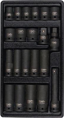 A5616 Набор ударных головок  1/2"  21 предмет A5616 Набор ударных головок  1/2"  21 предмет