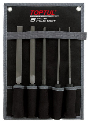 Набор напильников, 5 предметов на полотне TOPTUL GPAQ0503 Набор напильников, 5 предметов на полотне TOPTUL GPAQ0503