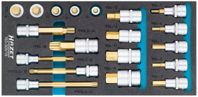 Набор головок с насадками Hazet 163-305/19 Набор головок с насадками Hazet 163-305/19